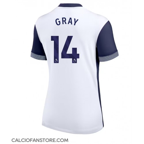 Maglia Calcio Tottenham Hotspur Archie Gray #14 Prima Divisa Donna 2024-25 Manica Corta